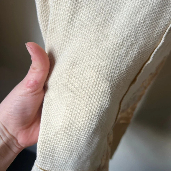 Free People Dress Made To Love Thermal Tunic Crochet Appliqué Ivory Tea, small - Picture 5 of 6